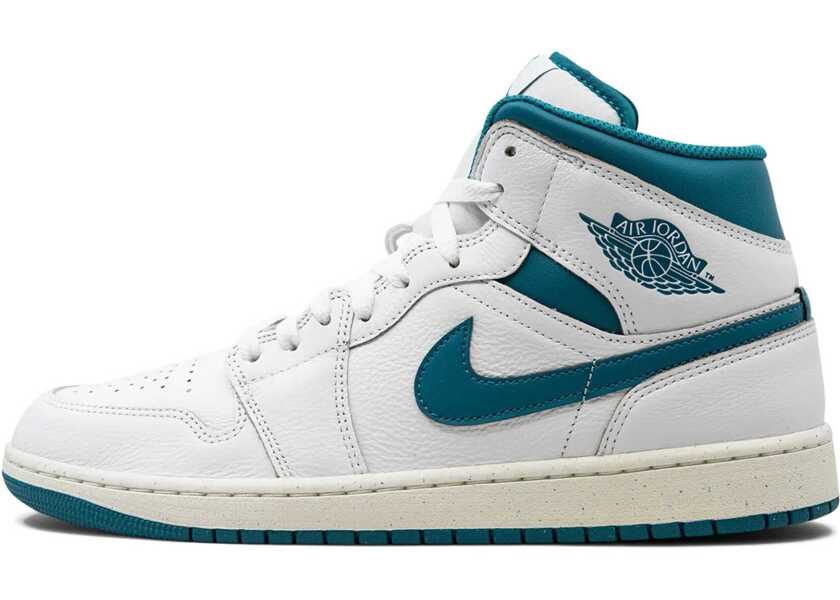 Sneakers Nike Air Jordan Two-Tone Leather 1 Mid Se High-Top Sneakers White Barbati (BM 17062487) 5