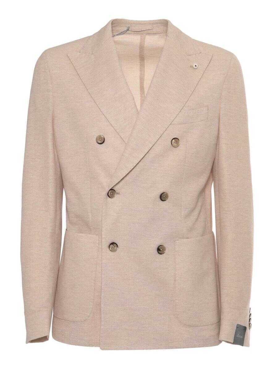 Costume Brando-Lubiam Brando-Lubiam Single-Breasted Jacket Beige Barbati (BM 17064286) 1