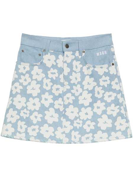 Fuste MSGM Msgm Skirt Clothing BLUE Femei (BM 17064643) 1