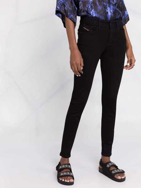 Blugi Diesel Diesel 2017 Slandy 5-Pocket Skinny Jeans Black Femei (BM 17069452) 5