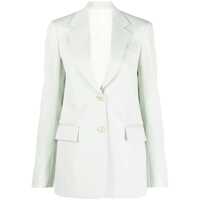 Sacouri Light Green Mono-Breasted Blazer With Pockets In Wool Woman Femei