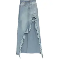 Fuste Vetements 'Destroyed Denim Maxi Skirt' Skirt Femei