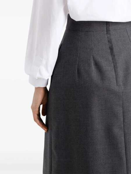Fuste casual Dolce & Gabbana Wool Midi Skirt GREY Femei (BM 17074331) 5