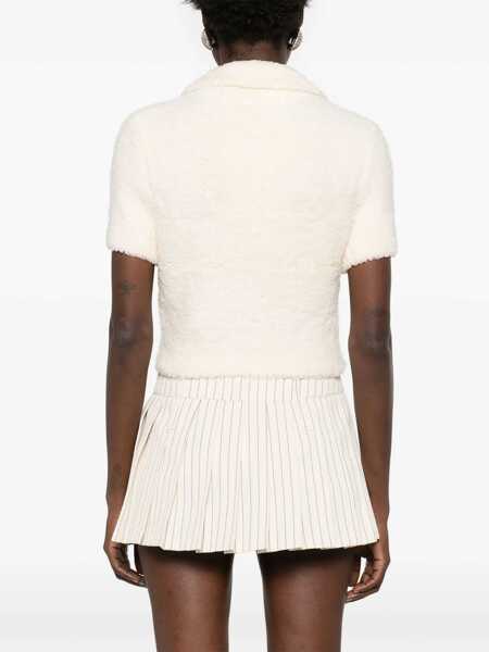 Bluze Self-Portrait Knitted Tops. BEIGE Femei (BM 17074754) 4