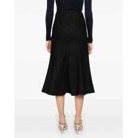 Imbracaminte Dama pagina 215 - Fuste casual Self-Portrait Denim Flared Midi Skirt BLACK Femei (BM 17074820) - B-mall.ro