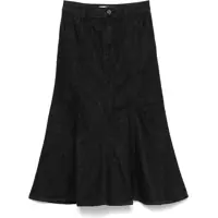 Fuste casual Denim Flared Midi Skirt Femei
