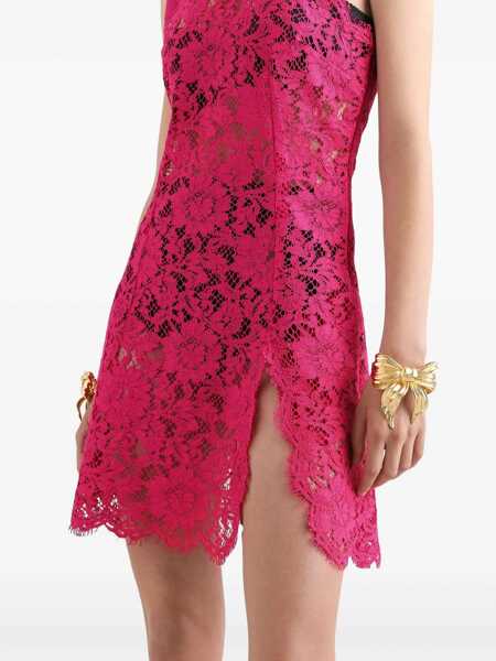 Rochii casual Dolce & Gabbana Mini Dress With Cordonet Lace Slit FUCHSIA Femei (BM 17074868) 5