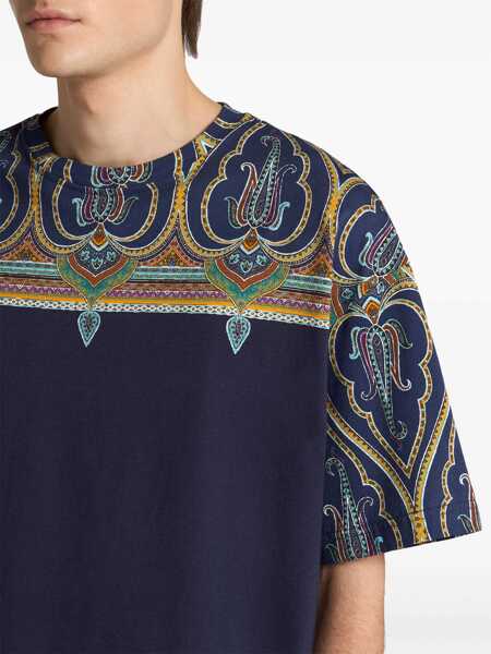 Tricouri ETRO Cotton T-Shirt MULTICOLOUR Barbati (BM 17074874) 4