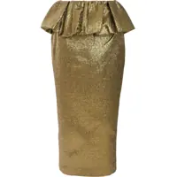 Fuste casual Metallic Jacquard Midi Skirt Femei