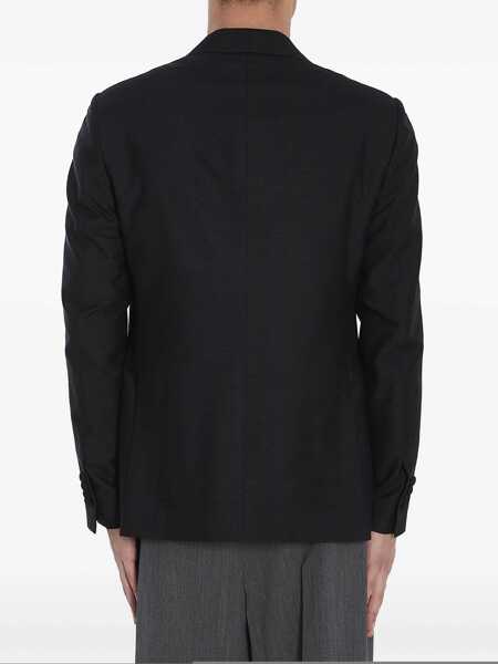 Jachete Lardini Silk Single-Breasted Jacket BLACK Barbati (BM 17074982) 4