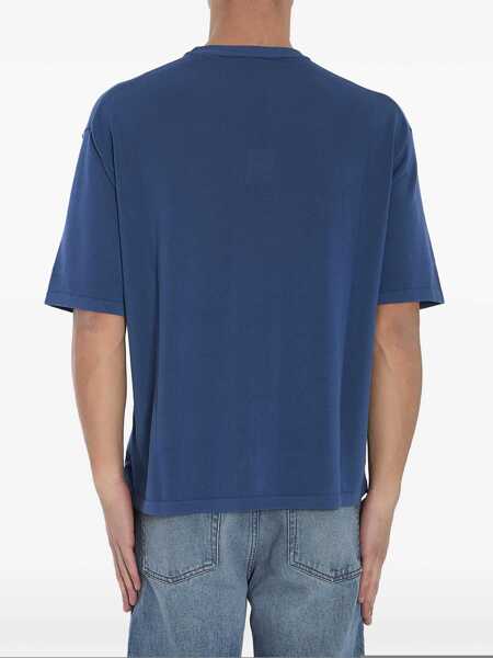 Tricouri Roberto Collina Knit T-Shirt BLUE Barbati (BM 17075069) 4