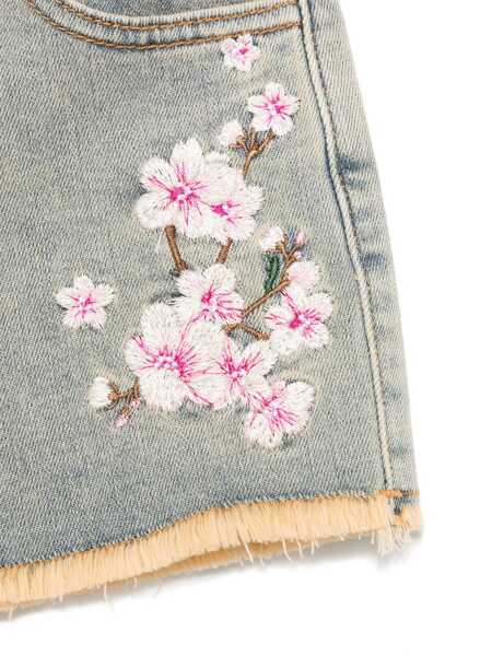 Pantaloni scurti Monnalisa PEACH BLOSSOM PRINTED DENIM SHORTS Gray Fete (BM 17075200) 3