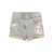 Monnalisa PEACH BLOSSOM PRINTED DENIM SHORTS Gray