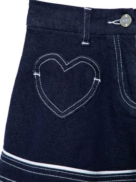 Fuste Monnalisa DENIM SKIRT WITH HEART POCKETS Blue Fete (BM 17075218) 3