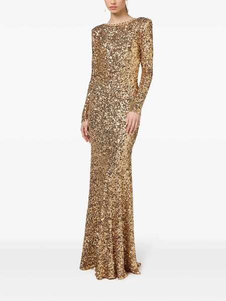 Rochii lungi Elisabetta Franchi LONG DRESS Gold Femei (BM 17075413) 2