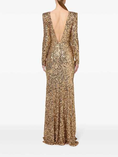 Rochii lungi Elisabetta Franchi LONG DRESS Gold Femei (BM 17075413) 3