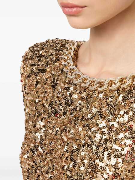 Rochii lungi Elisabetta Franchi LONG DRESS Gold Femei (BM 17075413) 5