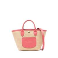 Genti de mana 'Le Pliage Xs' Pink Handbag With Logo Embossed On The Front In Fabric And Leather Blend Woman Femei