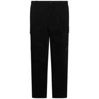 Pantaloni Black Pants With Cargo Pockets And Lens Motif On The Leg In Cotton Man Barbati