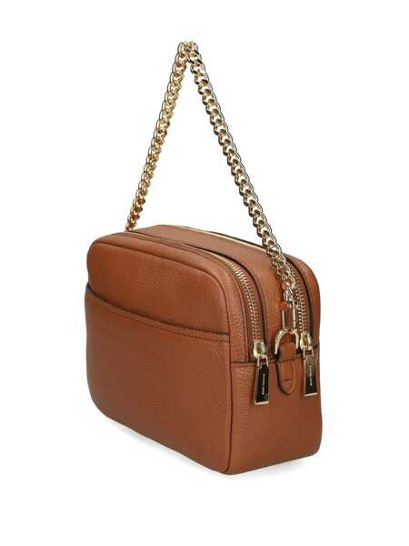 Genti de umar Michael Kors Bryant Brown Shoulder Bag With Logo Lettering On The Front And Chain Shoulder Strap In Hammered Leather Woman BROWN Femei (BM 17077693) 2