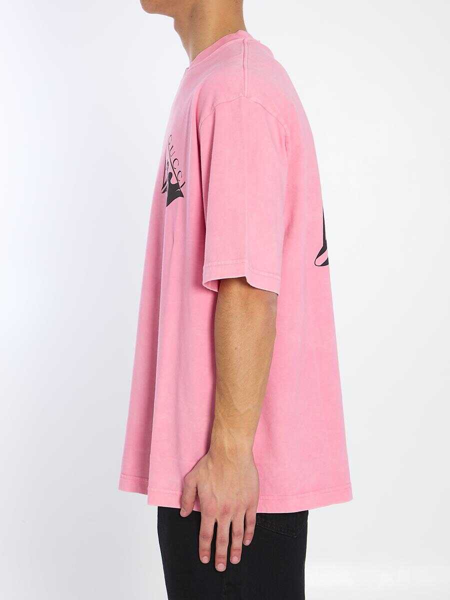Tricouri Gucci Surf Print T-Shirt PINK Barbati (BM 17077816) 3