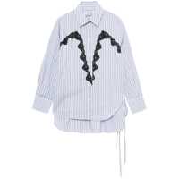 Camasi The Attico White And Navy Blue Shirt Femei