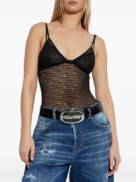 Topuri DSQUARED2 DSQUARED2 Lace Camisole Top Black Femei (BM 17080987) 2