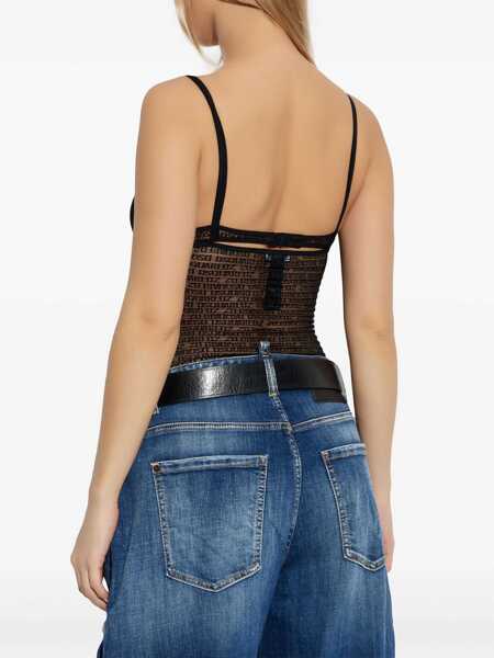 Topuri DSQUARED2 DSQUARED2 Lace Camisole Top Black Femei (BM 17080987) 3