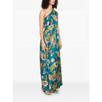 Rochii La DoubleJ Dama - Rochii La DoubleJ Multicolor Long Dress With All-Over Printed Floral Motif In Silk Woman MULTICOLOR Femei (BM 17081080) - B-mall.ro