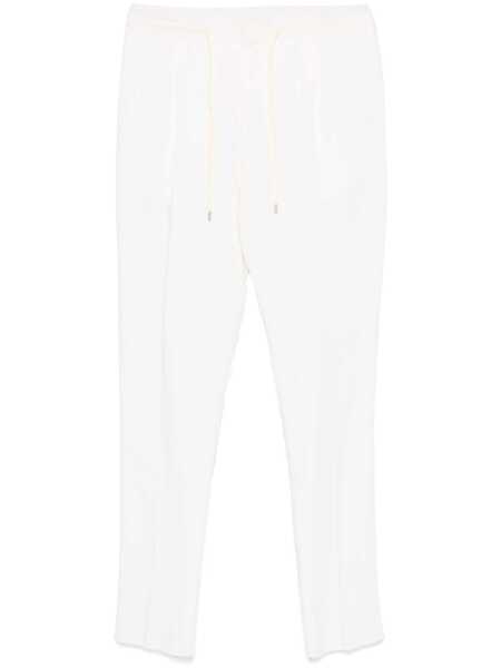 Pantaloni Lardini White Pants With Elastic Waist And Drawstring In Cotton Man WHITE Barbati (BM 17081311) 1
