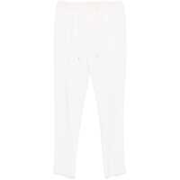 Pantaloni White Pants With Elastic Waist And Drawstring In Cotton Man Barbati