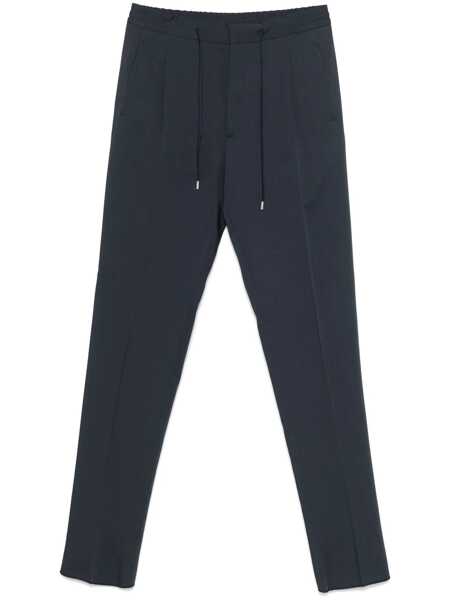 Pantaloni Lardini Blue Pants With Elastic Waist And Drawstring In Cotton Man BLUE Barbati (BM 17081314) 1
