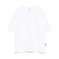 Tricouri White T-Shirt With Tone-On-Tone Logo Embroidered On The Front In Cotton Man Barbati