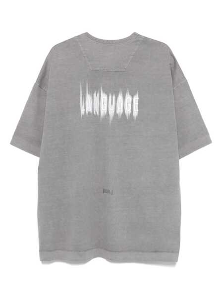 Tricouri JUUN.J Grey T-Shirt With Logo Embroidered On The Front And Print On The Back In Cotton Man GREY Barbati (BM 17082526) 2