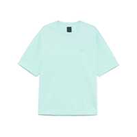 Tricouri Light Blue T-Shirt With Logo Embroidered On The Front And Print On The Back In Cotton Man Barbati