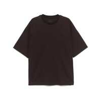Tricouri Bordeaux T-Shirt With Logo Embroidered On The Front And Print On The Back In Cotton Man Barbati