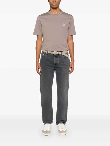 Tricouri Brunello Cucinelli Brunello Cucinelli T-Shirts And Polos BROWN Barbati (BM 17083051) 2