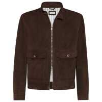Geci Brunello Cucinelli Suede Leather Jacket Barbati