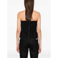 Imbracaminte Self-Portrait Dama - Topuri Self-Portrait Black Sleeveless Top With Bandeau Neckline In Tech Fabric Woman Black Femei (BM 17084320) - B-mall.ro