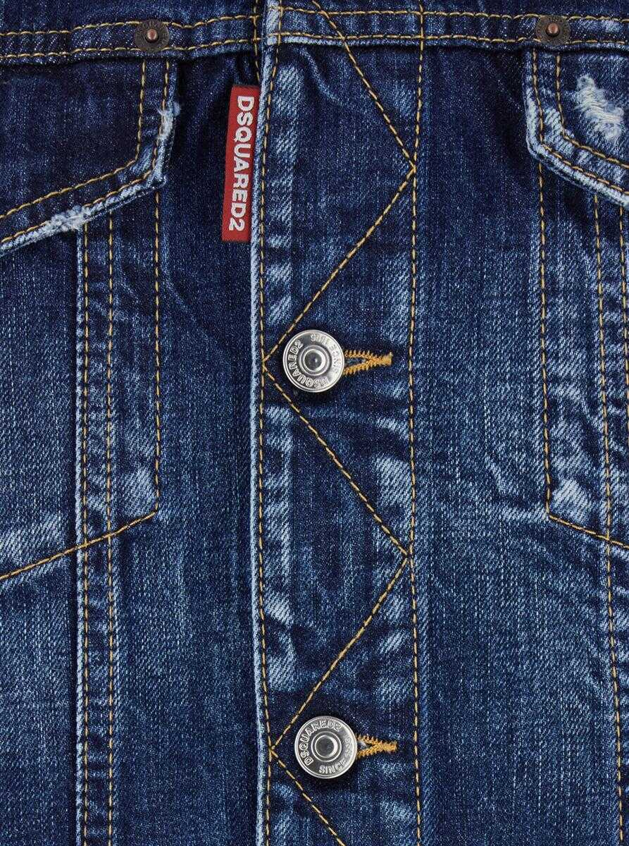 Geci DSQUARED2 DSQUARED2 Be Cool Be Nice Wash L.A. Jacket BLUE Barbati (BM 17084566) 3