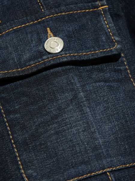 Geci DSQUARED2 DSQUARED2 Logo-Patch Denim Jacket NAVY BLUE Barbati (BM 17084581) 5