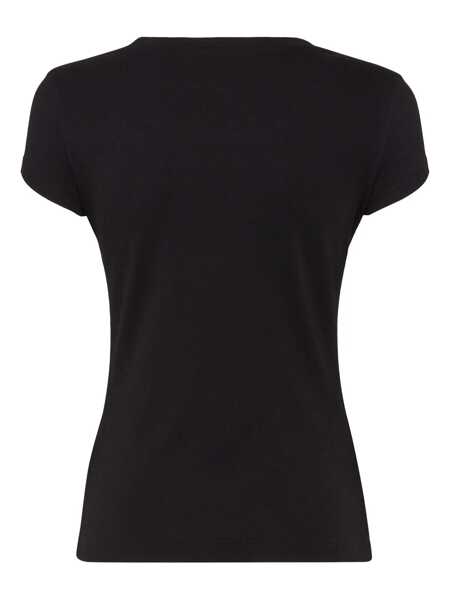 Tricouri DSQUARED2 DSQUARED2 D2 Logo-Print T-Shirt Black Femei (BM 17084620) 2