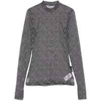 Tricouri Marine Serre Flocked-Moonogram T-Shirt Femei