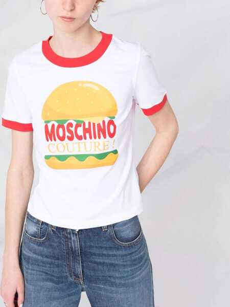 Tricouri Moschino Breakfast T-Shirt WHITE Femei (BM 17085719) 5