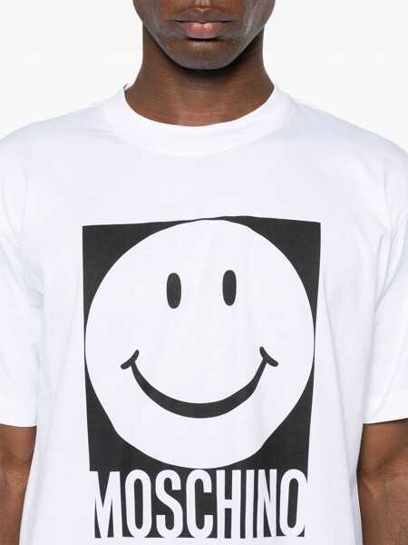 Tricouri Moschino Logo Print T-Shirt WHITE Barbati (BM 17085722) 4