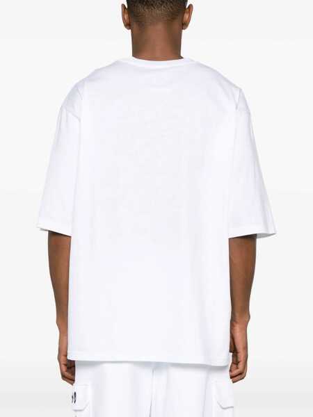 Tricouri Moschino Message Print T-Shirt WHITE Barbati (BM 17085734) 4