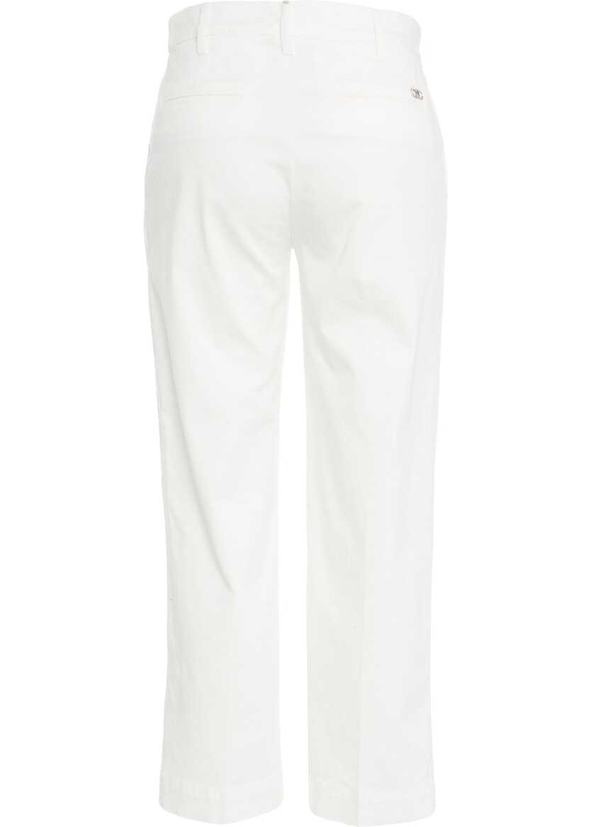 Pantaloni eleganti Liu Jo Chino pants with applique White Femei (BM 17085902) 3