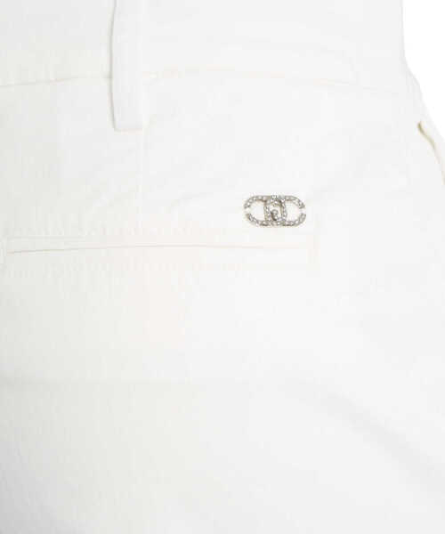 Pantaloni eleganti Liu Jo Chino pants with applique White Femei (BM 17085902) 4