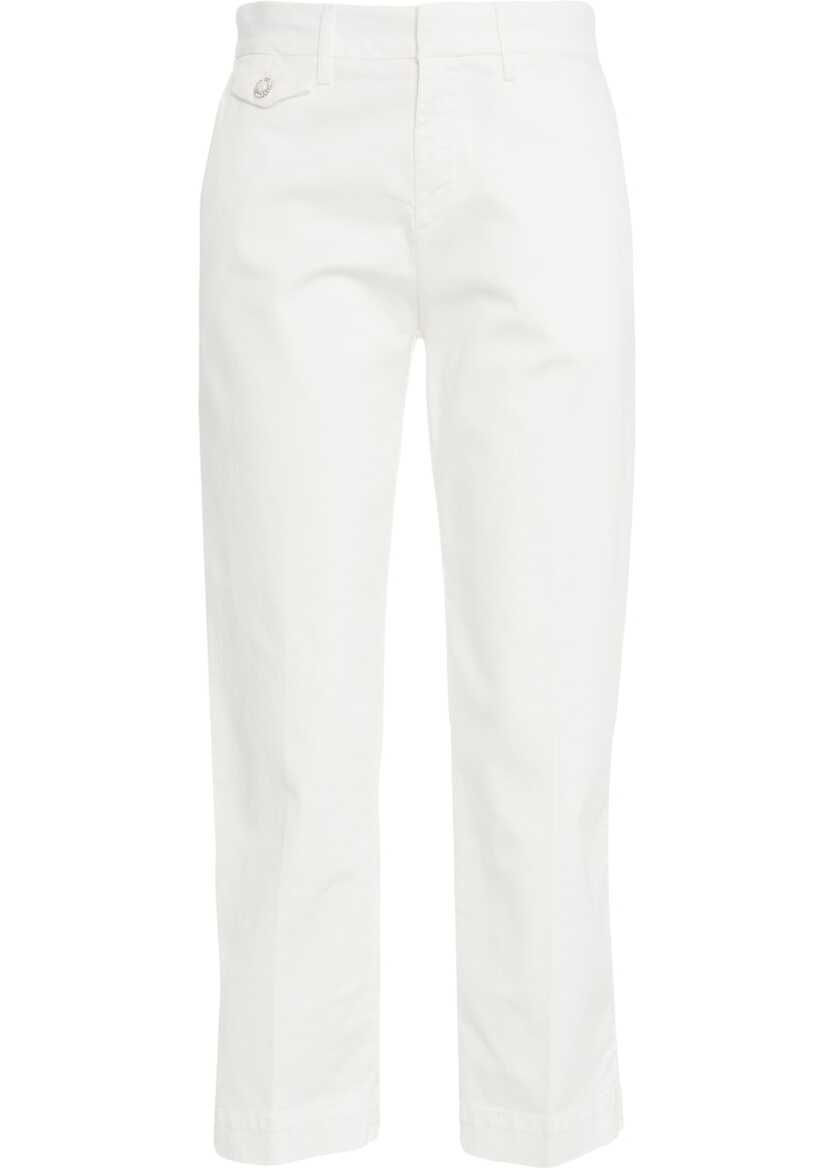 Pantaloni eleganti Liu Jo Chino pants with applique White Femei (BM 17085902) 1
