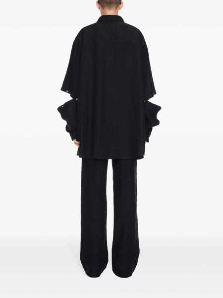 Blugi drepti Off-White Pleated Baggy Tapered Fit 90Slogo Linen Pants Blue Barbati (BM 17086058) 4